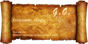 Goszman Olga névjegykártya